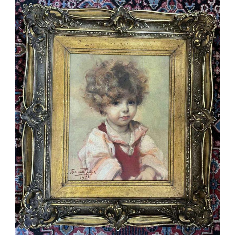 Herman Jean Joseph RICHIR, “Portrait of a child“, Oil on canvas, 1933