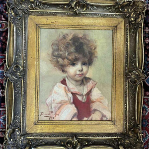 Herman Jean Joseph RICHIR, “Portrait of a child“, Oil on canvas, 1933