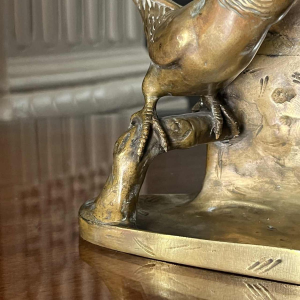 TUSCA 'Perruche' animal sculpture bird bronze Art Nouveau Austria ca 1910