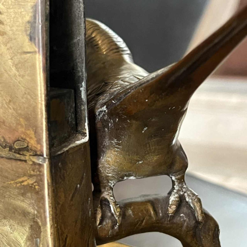 TUSCA 'Perruche' animal sculpture bird bronze Art Nouveau Austria ca 1910