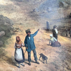 Michel T. A. Van Cuyck “Dorpszicht“ (Grez-Doiceau?) olie op doek 1859