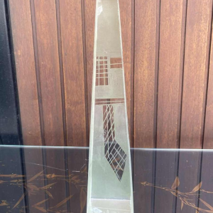 Art Deco crystal Obelisk by Anatole Riecke