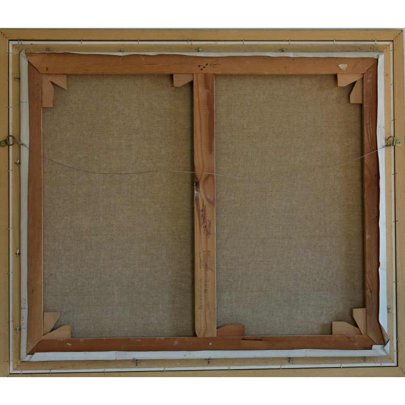 Philippe SEUTIN “Niveaux de société“ tableau acrylique sur toile, Art naïf XXe s