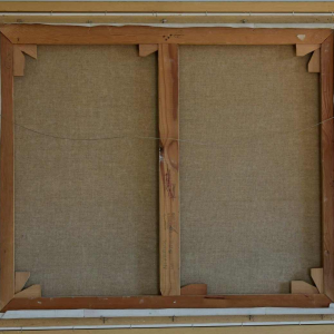 Philippe SEUTIN “Niveaus van de samenleving” acrylschilderij op doek, naïeve kunst 20e eeuw