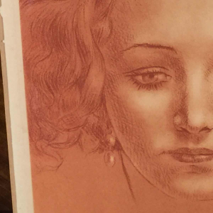 Henri Thomas (épreuve d'artiste à la Sanguine), gravure sur papier, circa 1900