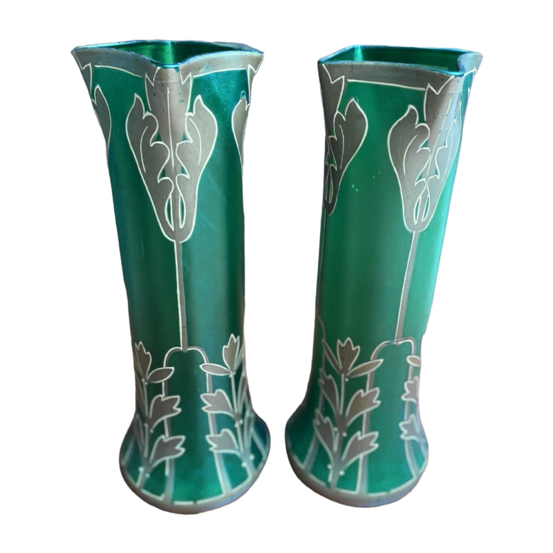 Paire de grand vases de François Théodore Legras Art Nouveau 1900