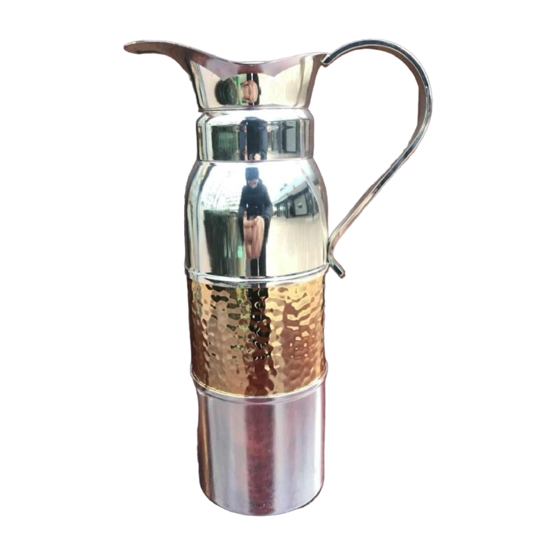 Lancel Paris "Medicina" thermos vintage en métal argenté, Italy silverplate