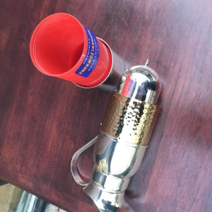 Lancel Paris "Medicina" thermos vintage en métal argenté, Italy silverplate