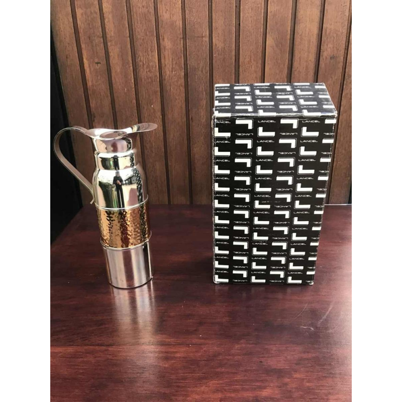 Lancel Paris Medicina vintage silver plated thermos, Italy silverplate