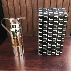 Lancel Paris Medicina vintage silver plated thermos, Italy silverplate