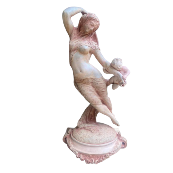 Charles Martial Baury "femme au voile" sculpture en terre cuite, 1868