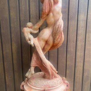 Charles Martial Baury "femme au voile" sculpture en terre cuite, 1868