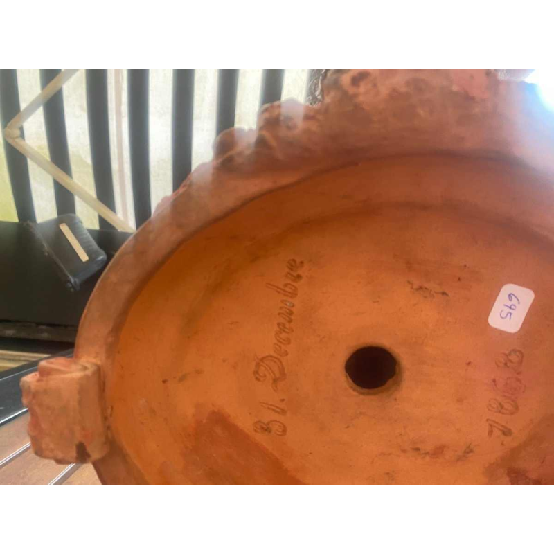 Charles Martial Baury Woman with veil terracotta sculpture, 1868