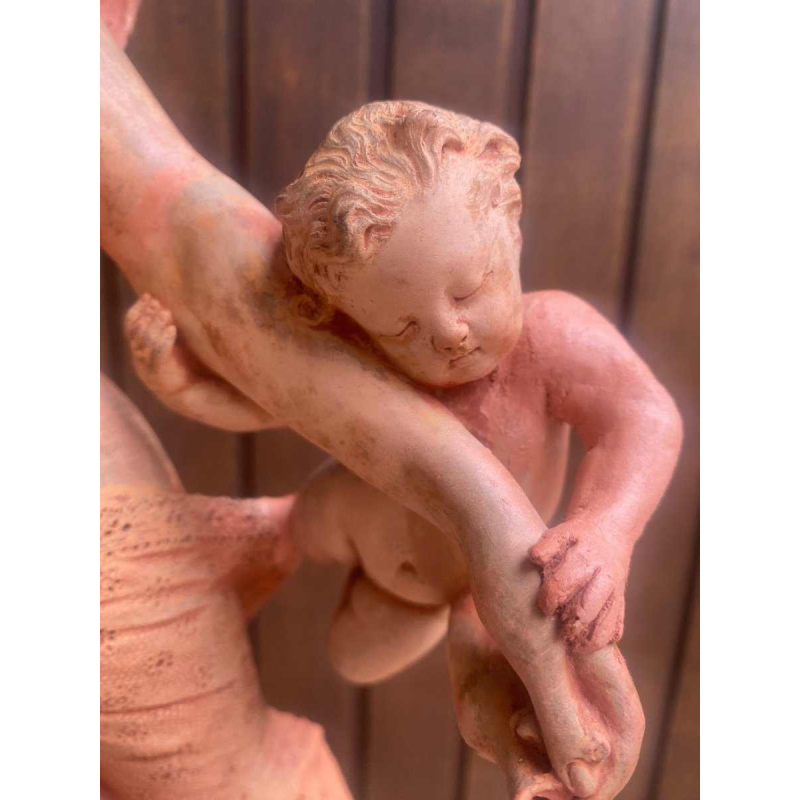 Charles Martial Baury Woman with veil terracotta sculpture, 1868