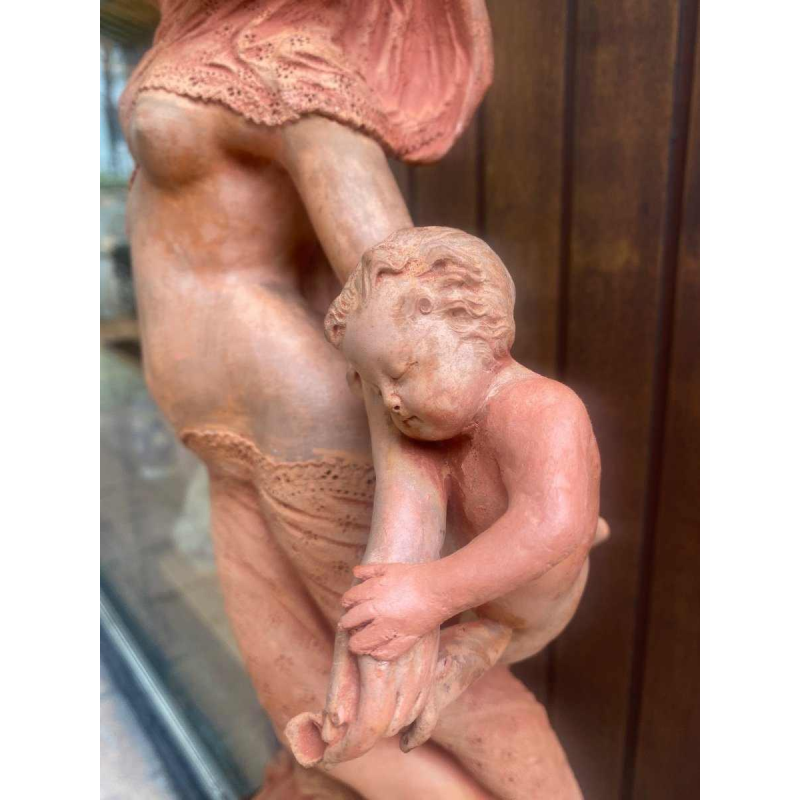 Charles Martial Baury "femme au voile" sculpture en terre cuite, 1868