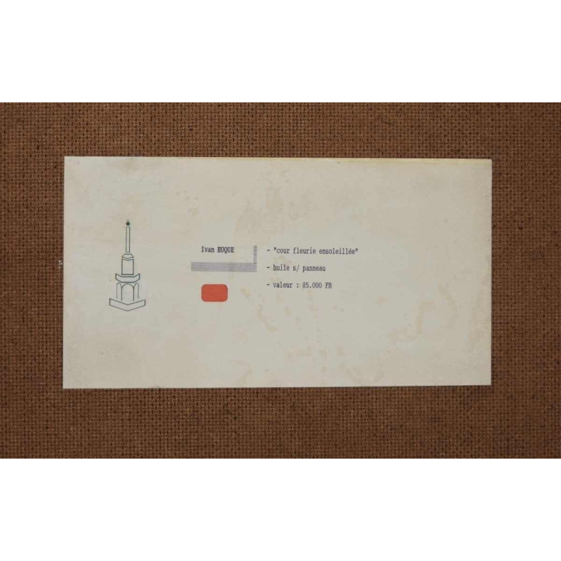 Ivan HUQUE, painting oil on panel, Liège school of landscape painting, 20th century