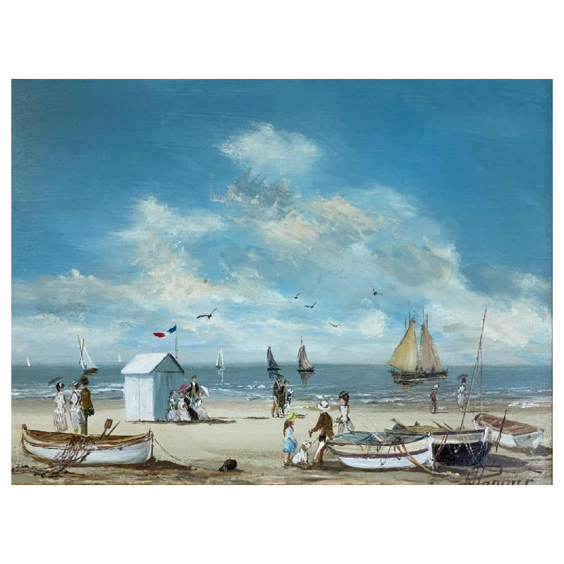Willy PANNIER (1952-): « Détente à la plage »