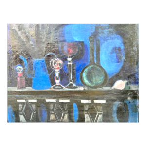 Luc PEROT 'composition' tableau huile sur toile, ca 1950/60