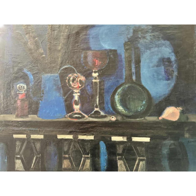 Luc PEROT 'composition' tableau huile sur toile, ca 1950/60