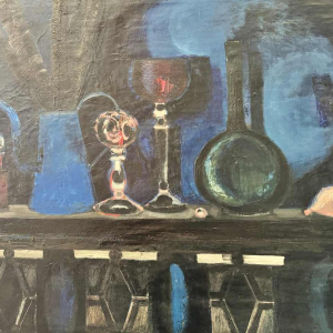 Luc PEROT 'compositie' schilderij olieverf op doek, ca 1950/60