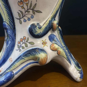 Paar grote aardewerk vazen uit Desvres van Jules Verlingue, ca 1900 Art Nouveau