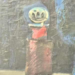 Luc PEROT 'composition' tableau huile sur toile, ca 1950/60