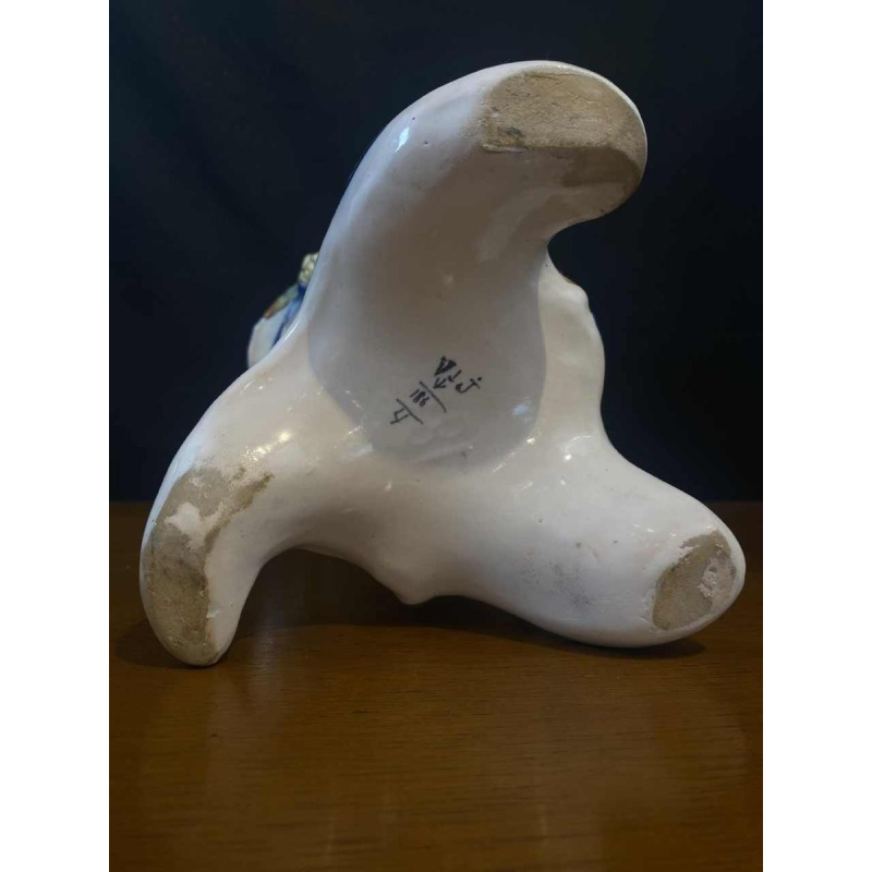 Paar grote aardewerk vazen uit Desvres van Jules Verlingue, ca 1900 Art Nouveau