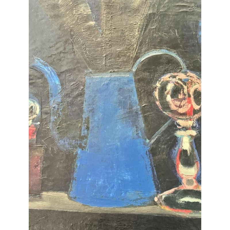 Luc PEROT 'compositie' schilderij olieverf op doek, ca 1950/60