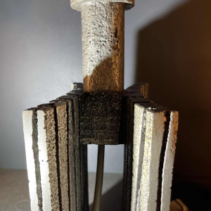 WILLY CEYSENS, Lampe à poser de style brutaliste en fonte d'aluminium, ca 1970