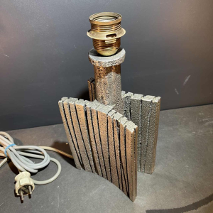 WILLY CEYSENS, Brutalist-style table lamp in cast aluminium, ca 1970