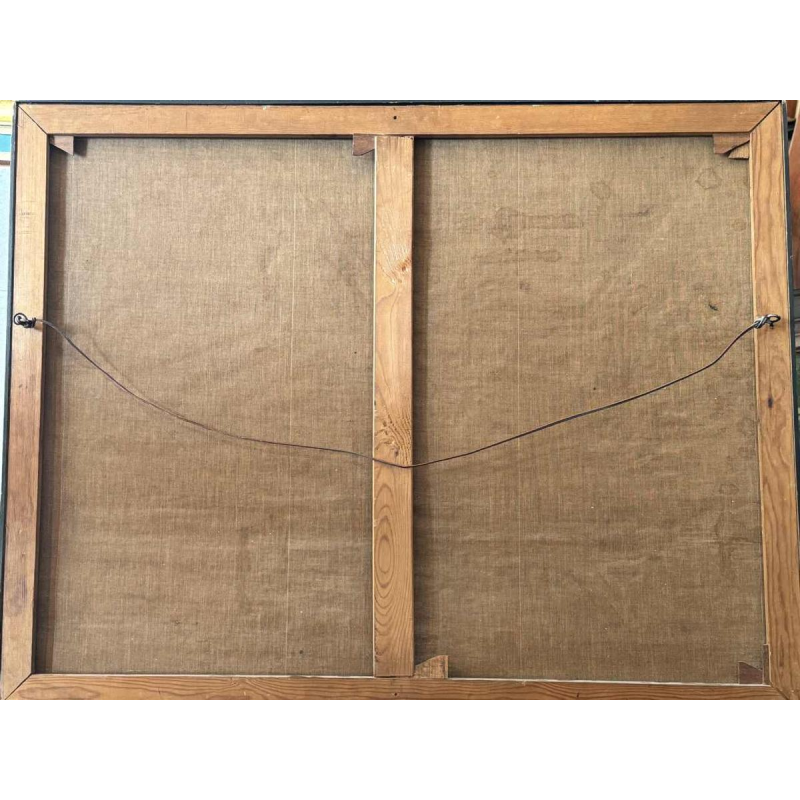 Luc PEROT composition painting oil on canvas, ca 1950/60