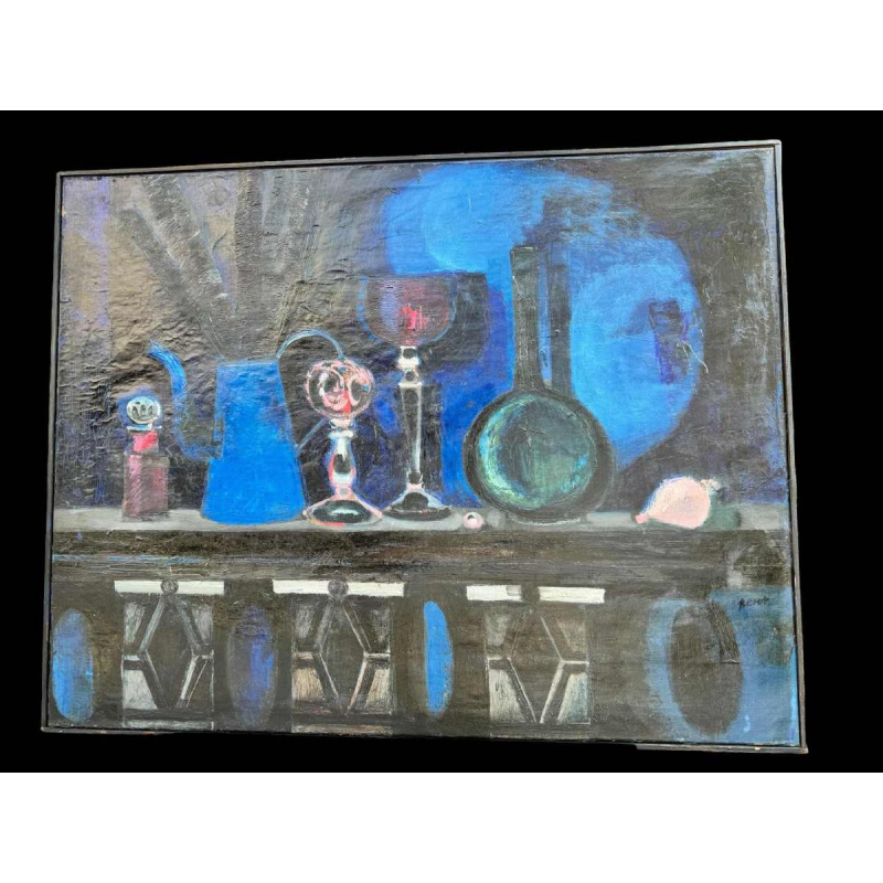 Luc PEROT 'compositie' schilderij olieverf op doek, ca 1950/60