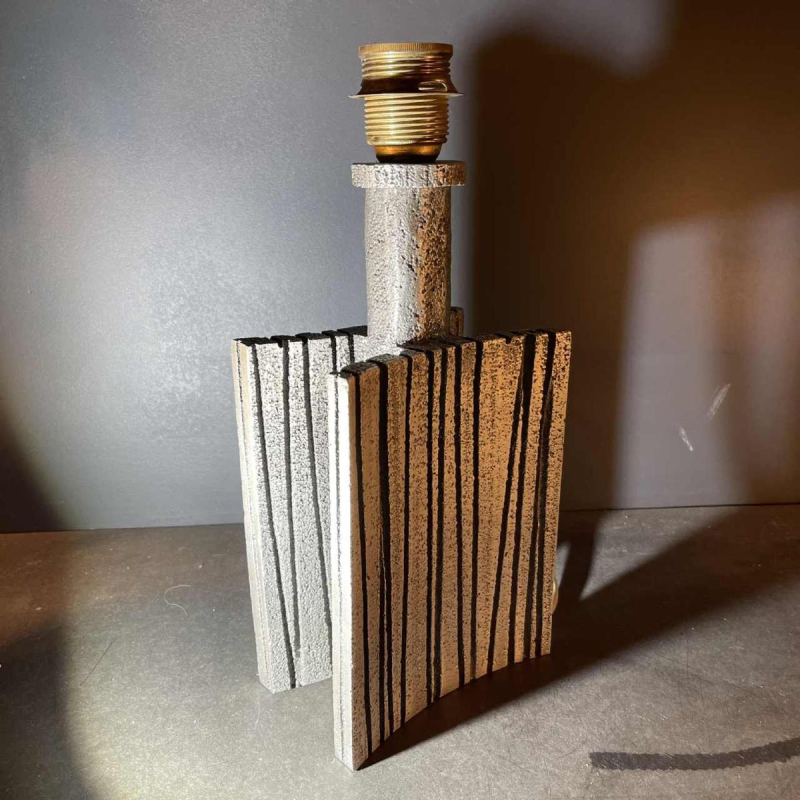 WILLY CEYSENS, Brutalist-style table lamp in cast aluminium, ca 1970