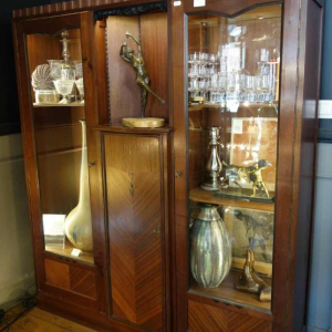 Art Deco vitrine / boekenkast, Weense afgescheiden stijl, rond 1910