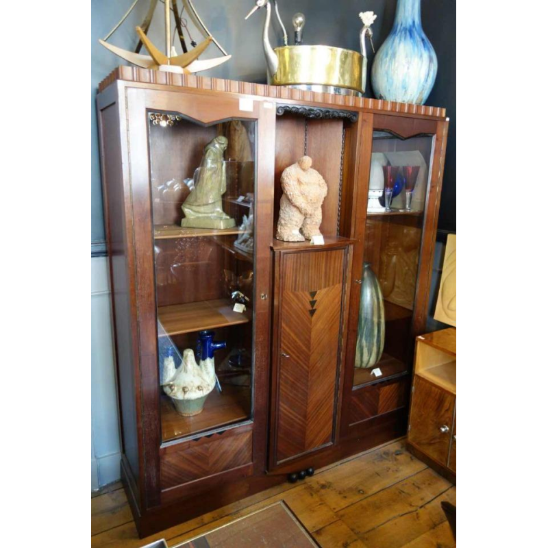 Art Deco showcase / bookcase, Viennese secession style, circa 1910