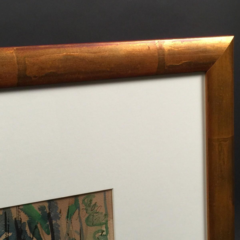 Flory Roland (1905 - 1978), gouache on paper "terrace in the undergrowth"