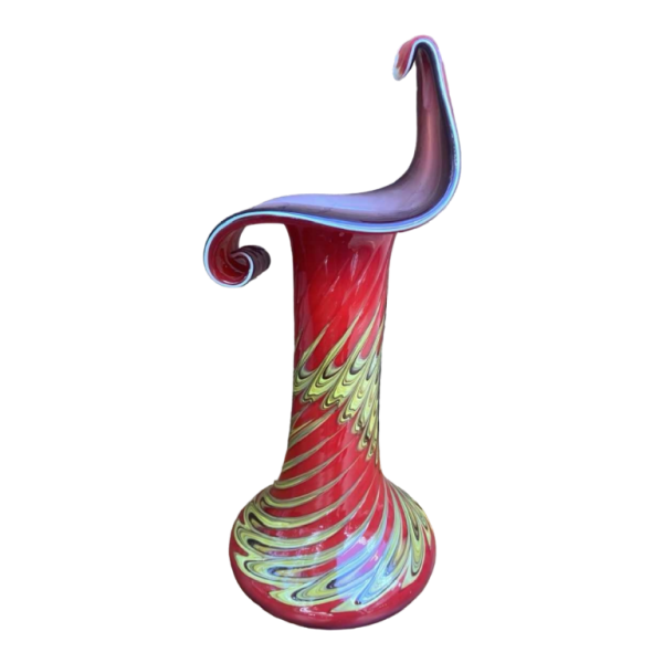 Murano, rood glazen vaas, ca 1960