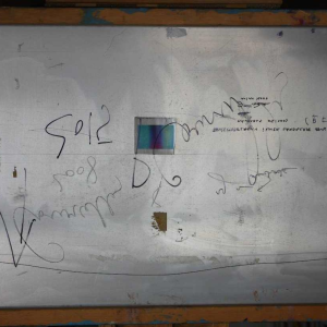 Pascal COURCELLES “Flashy Inner Landscape 16” abstract schilderij on aluminium, 2003