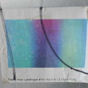 Pascal COURCELLES “Flashy Inner Landscape 16” abstract schilderij on aluminium, 2003