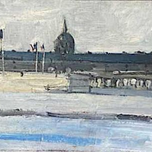 Jean Estève-Silly Les Invalides à Paris oil on panel, signed and dated 1959