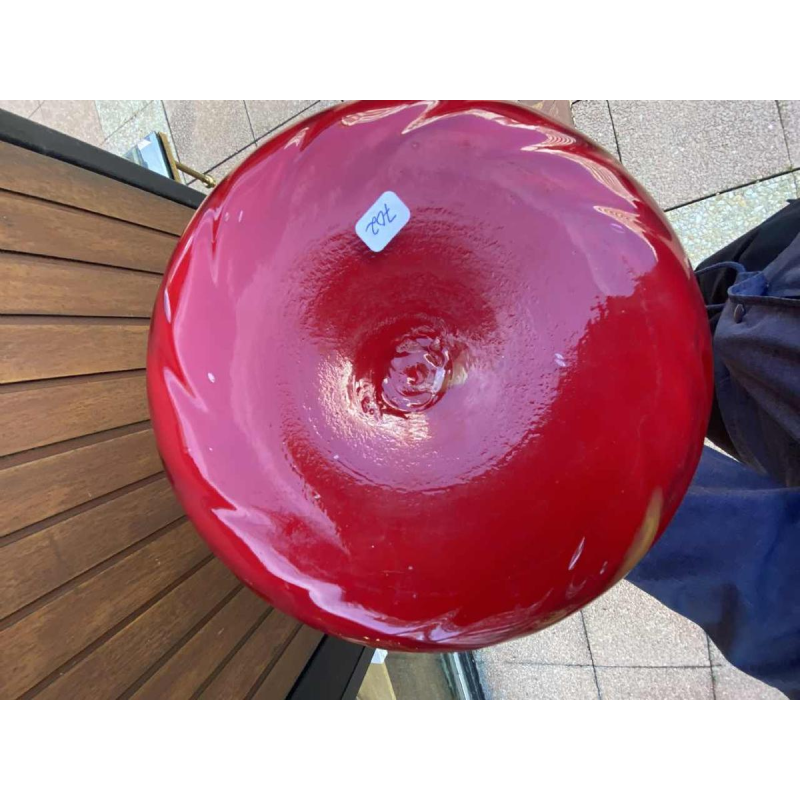 Murano, red glass vase, ca 1960