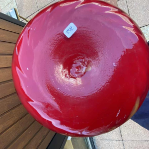 Murano, red glass vase, ca 1960