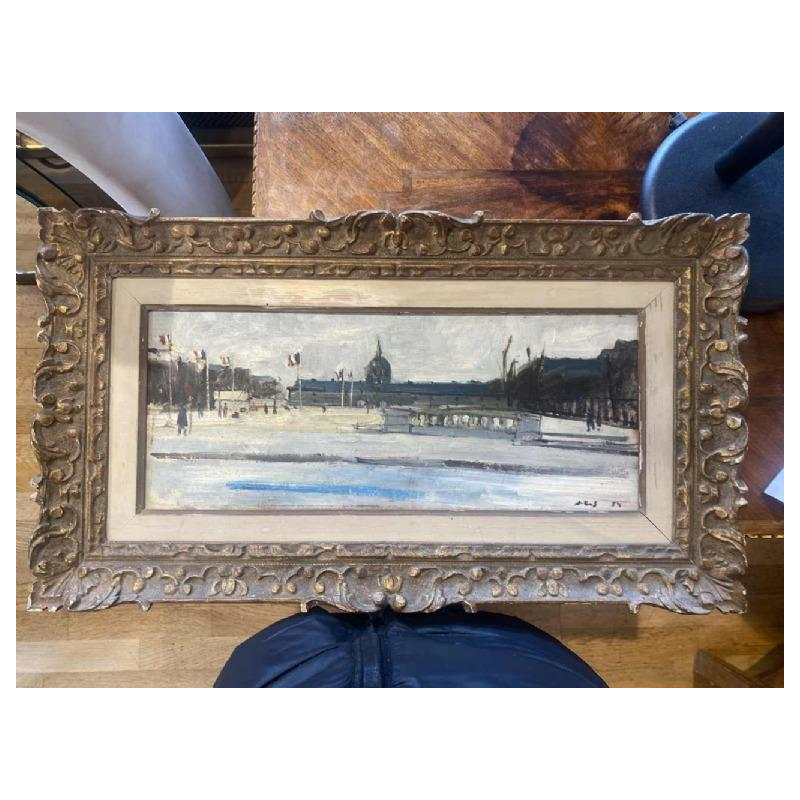 Jean Estève-Silly Les Invalides à Paris oil on panel, signed and dated 1959