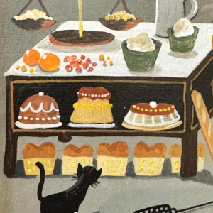 Marie-Louise BATARDY (1943-): «The baker » painting oil on canvas