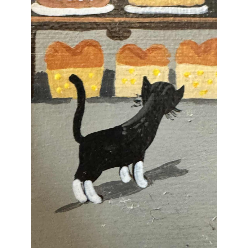 Marie-Louise BATARDY (1943-): « De bakker » schilderij olie op doek