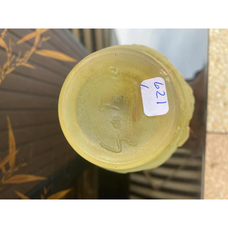 Georges De Feure, Art Deco vase in moulded pressed glass, Greek decoration, ca 1920