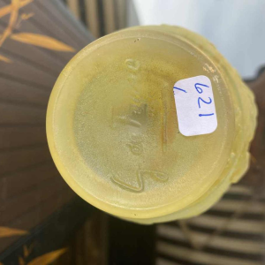 Georges De Feure, vase Art Déco en verre pressé moulé, décor à la grecque, ca 1920