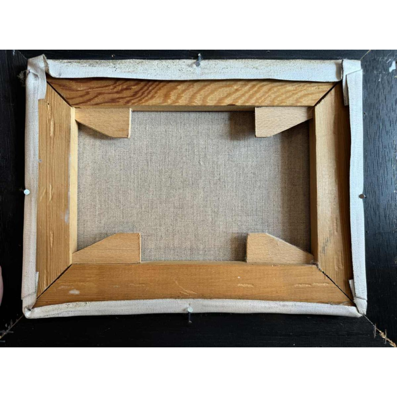 Marie-Louise BATARDY (1943-): « De bakker » schilderij olie op doek