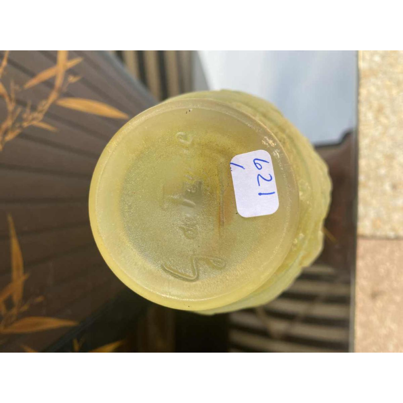 Georges De Feure, Art Deco vaas van gegoten persglas, Griekse decoratie, ca 1920