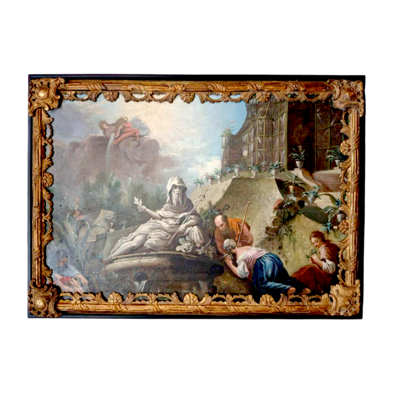 Jaques de Lajoue (entourage de), tableau, huile sur toile, XVIIIe s
